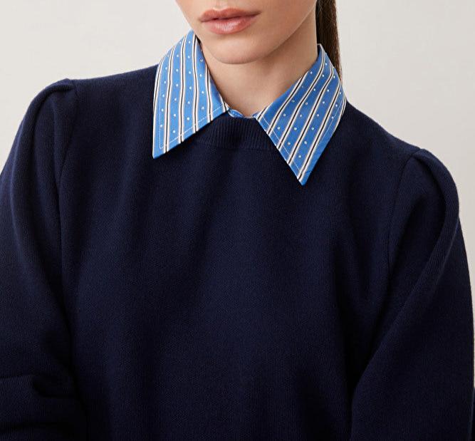 Navy Embellished Chanty Sweater Dress