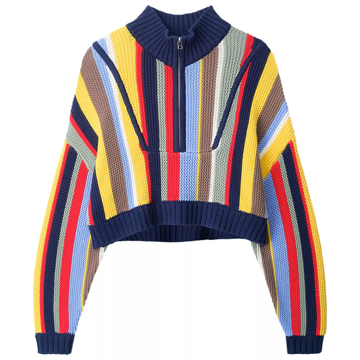 Market Stripe Cropped Hampton Sweater