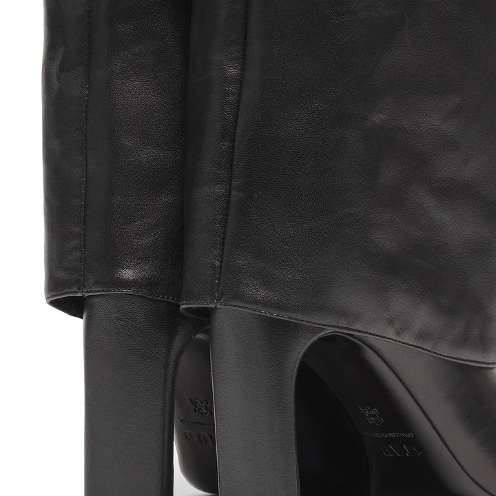 Black Wally Foldover High Heel Boot