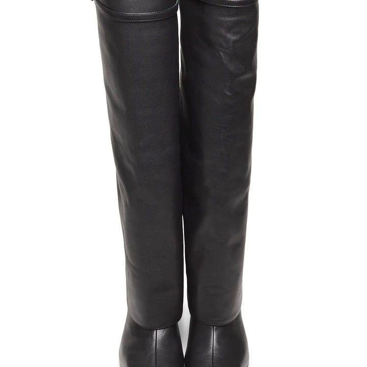 Black Wally Foldover High Heel Boot