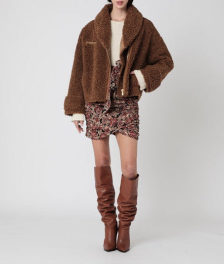 Camel Manteau Zip Jacket