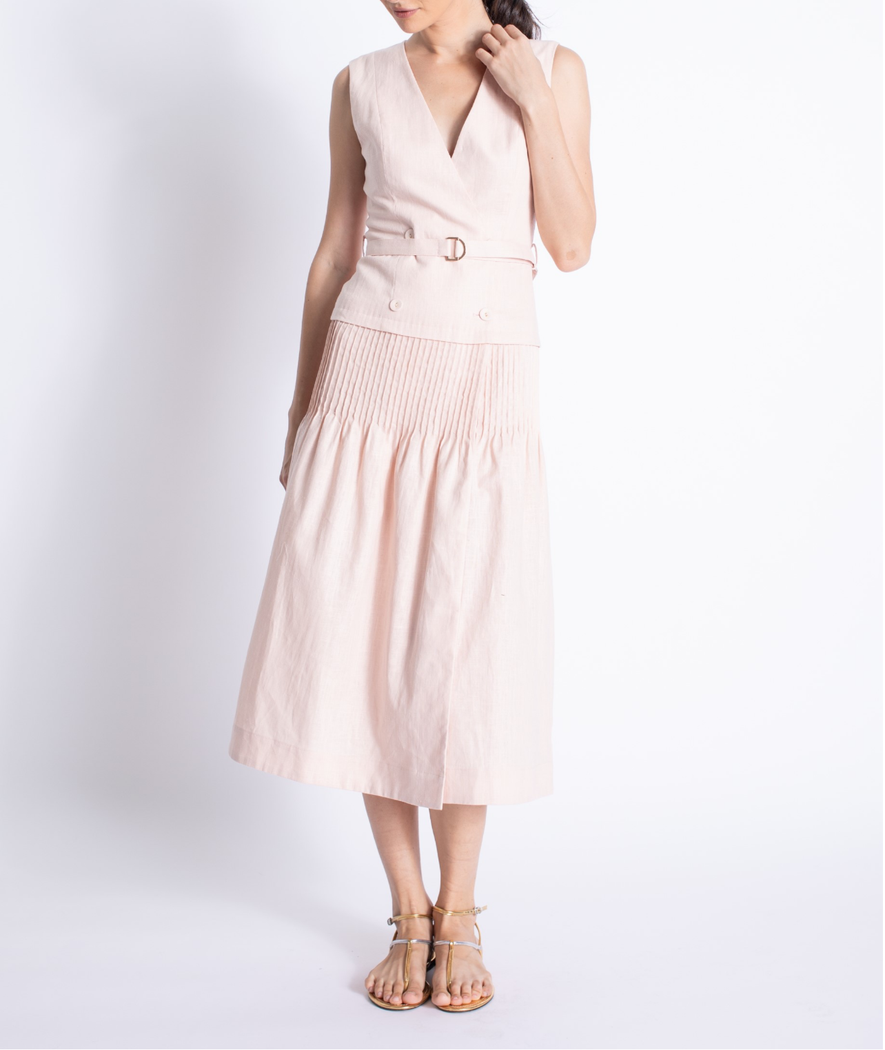Blush Raven Linen Dress Blush Raven Linen Dress