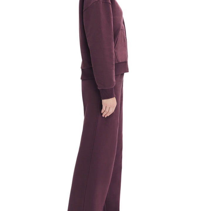 Burgundy Dahlia Cutesy Crop Cardigan