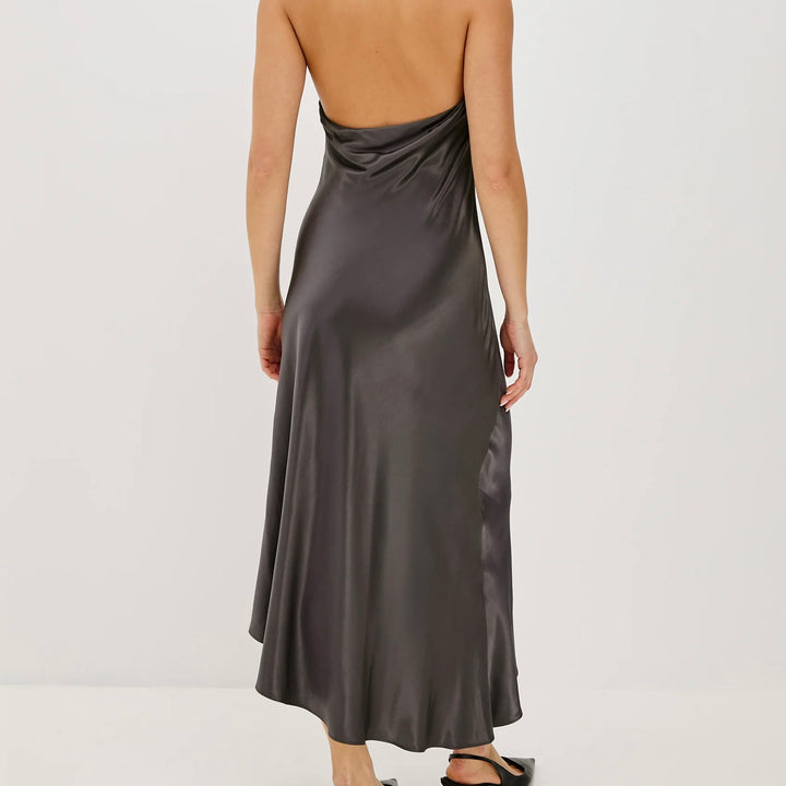 Gunmetal Adra Midi Dress