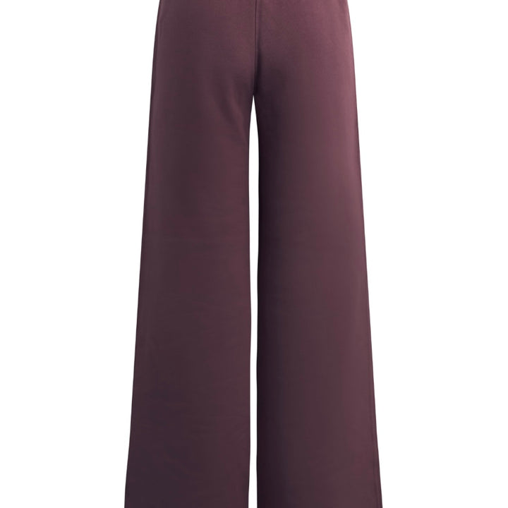 Burgundy Dahlia Wide Leg Sweatpant