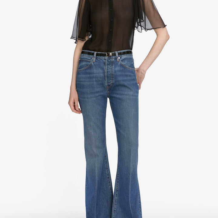 The Lax High Rise Flare Denim