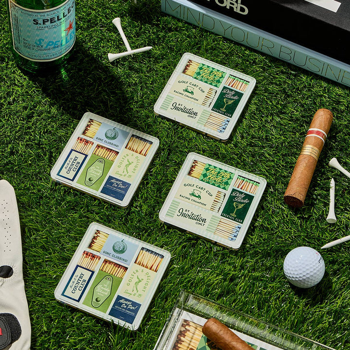 Golf Matchbook Coasters