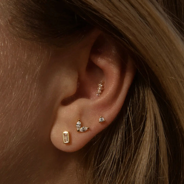 White Topaz Imogene Studs