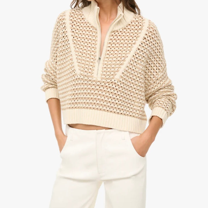 Breeze Crème Cropped Hampton Sweater