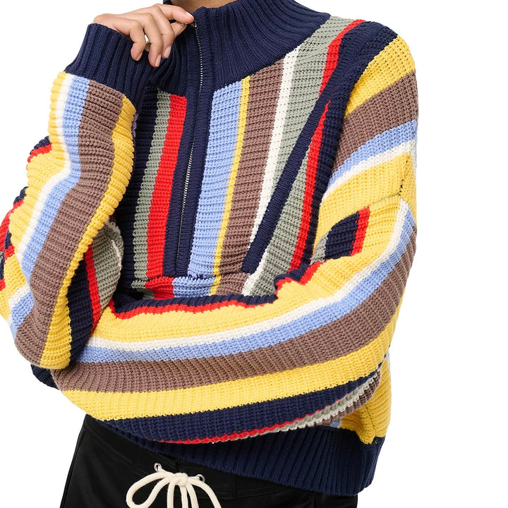 Market Stripe Cropped Hampton Sweater
