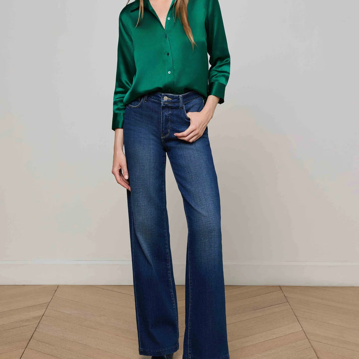 Bottle Green Dani Blouse