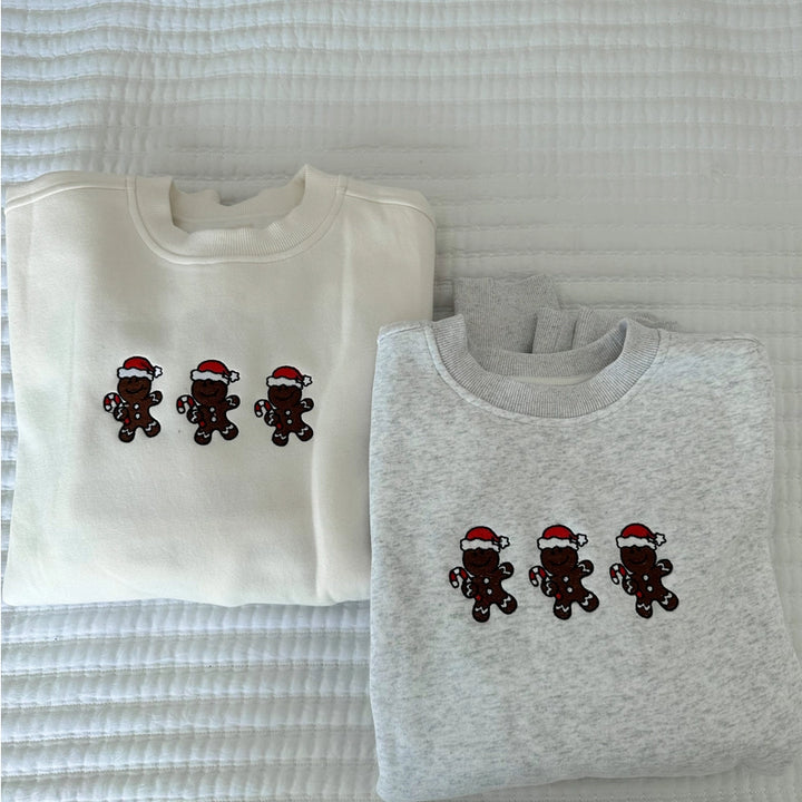 Gingerbread Recipe Christmas Embroider Sweatshirt