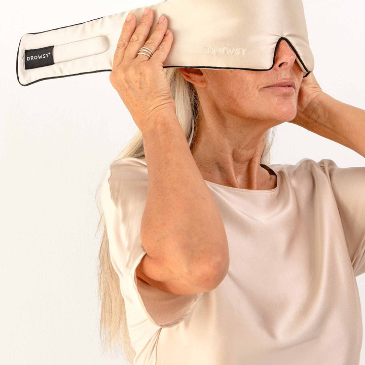 Dusty Gold Pipe Dreams Silk Sleep Mask