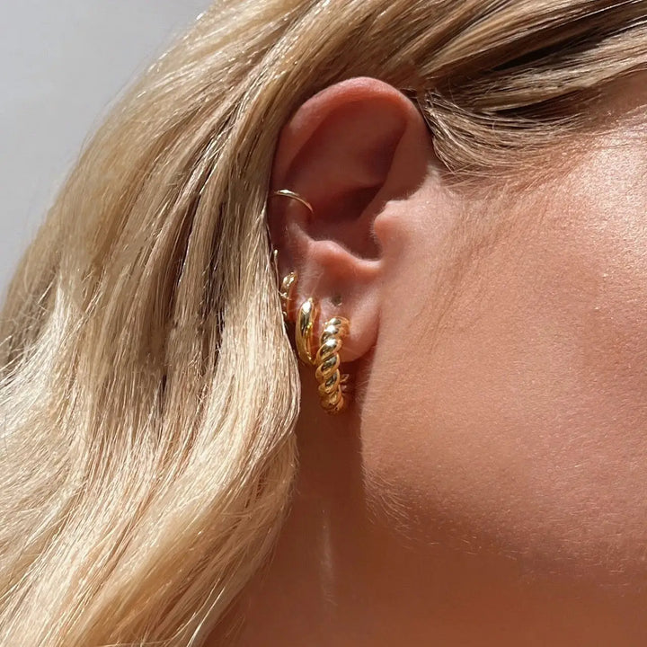 Gold Cenie Rope Hoops
