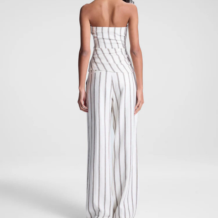 Cream Stripe Charles Pant