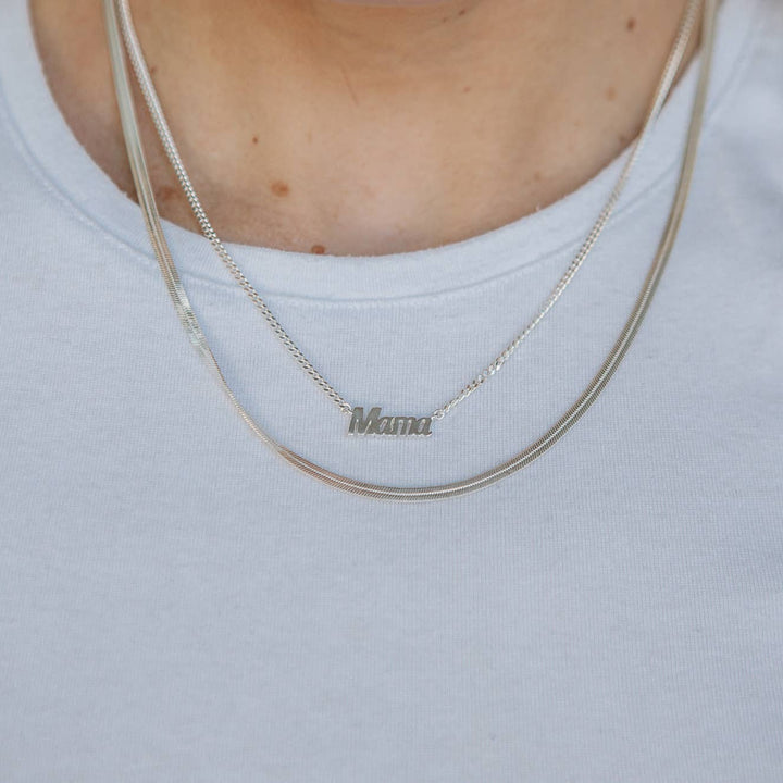 Silver Mama Necklace