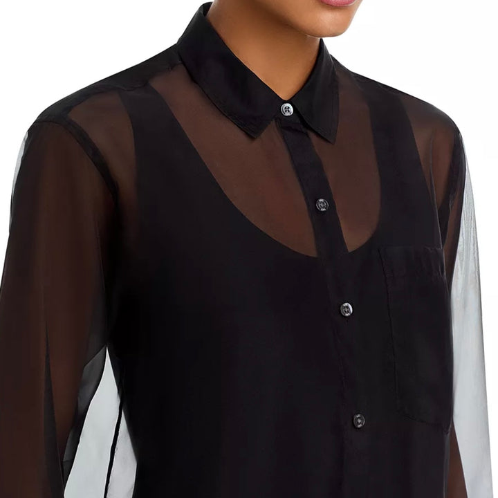 Black Sofiya Sheer Blouse