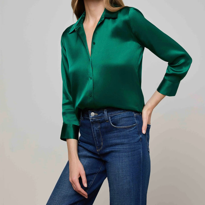 Bottle Green Dani Blouse