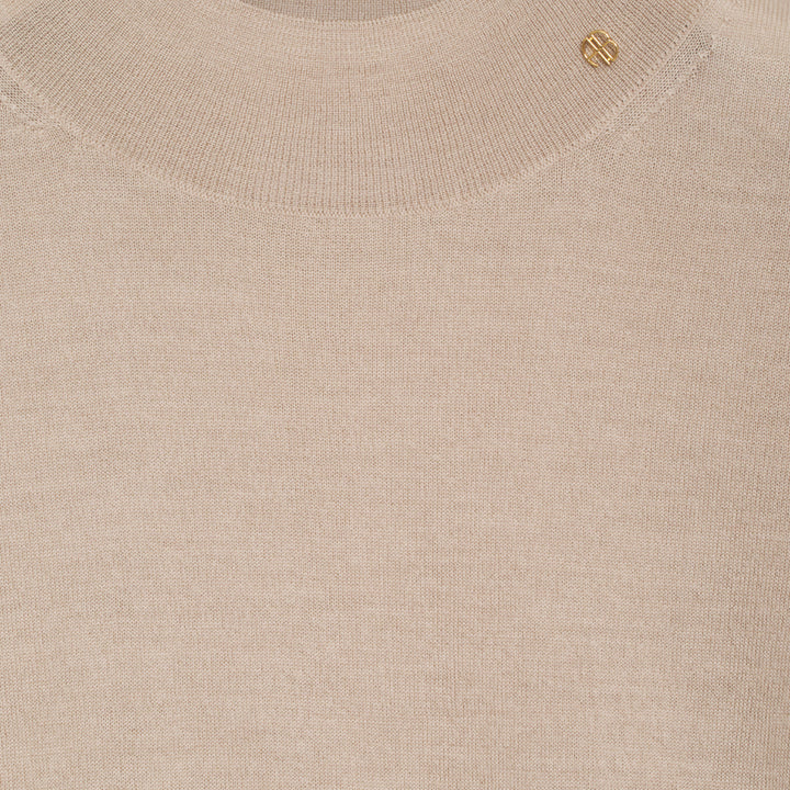Oatmeal Monique Short Sleeve Sweater