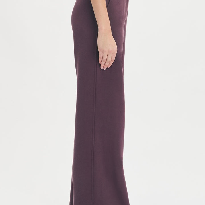 Burgundy Dahlia Wide Leg Sweatpant