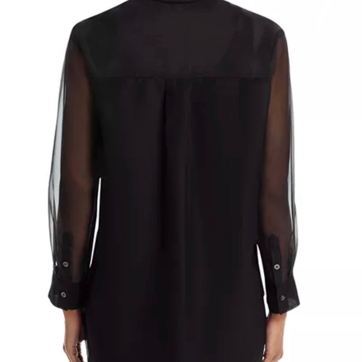 Black Sofiya Sheer Blouse