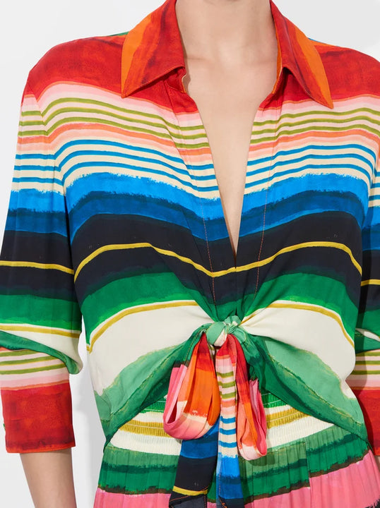 Hannon Rainbow Tie Fit Top