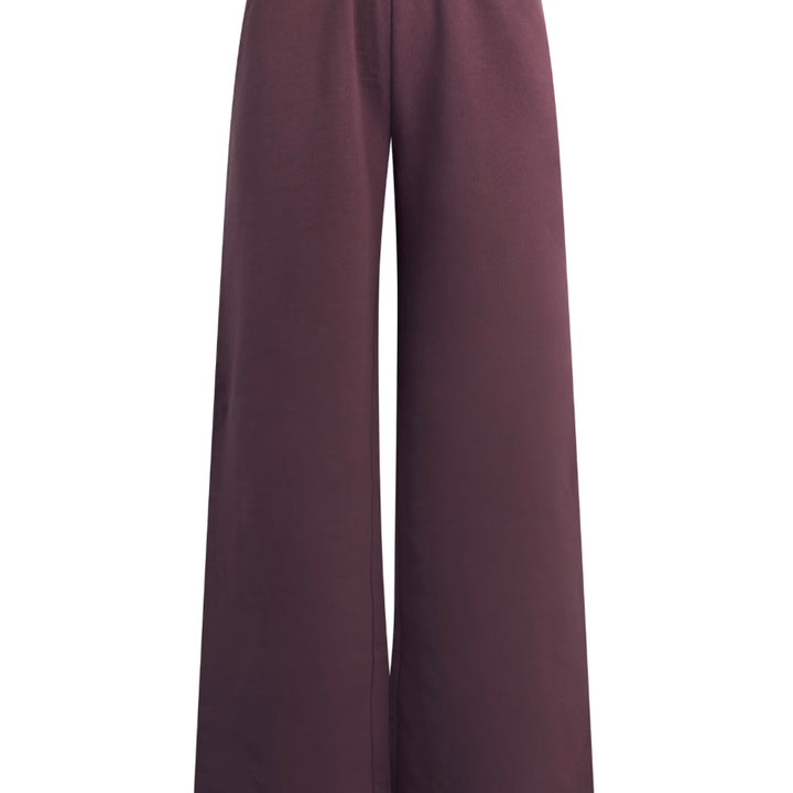 Burgundy Dahlia Wide Leg Sweatpant