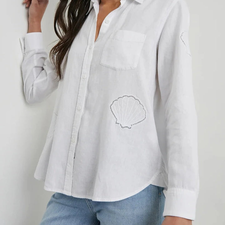 Charli White Eyelet Shells Top