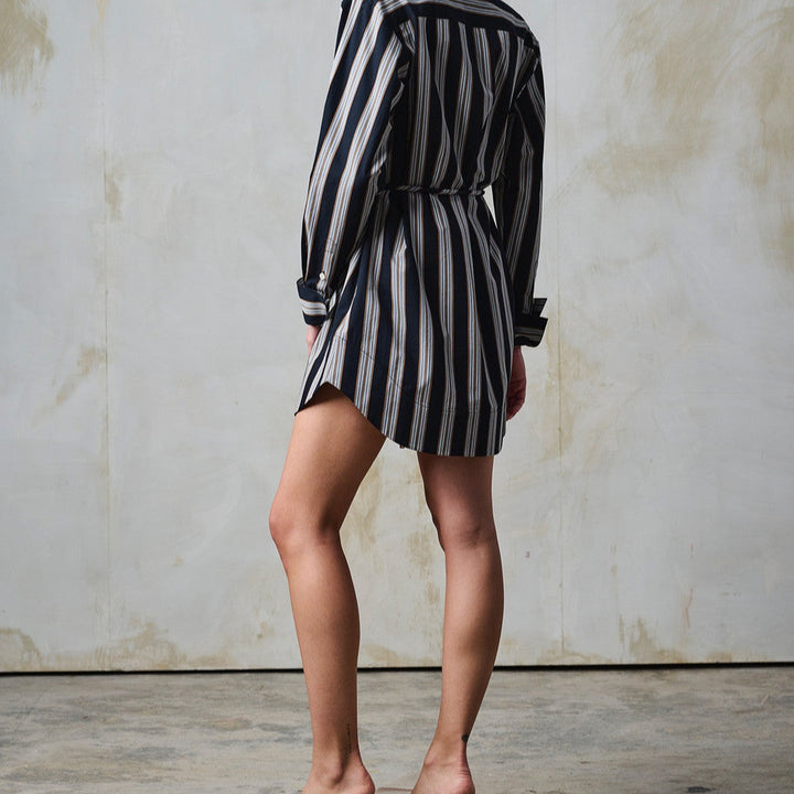 Black Abby Stripe Dress