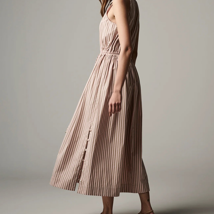 Blush Stripe Stella Midi Dress