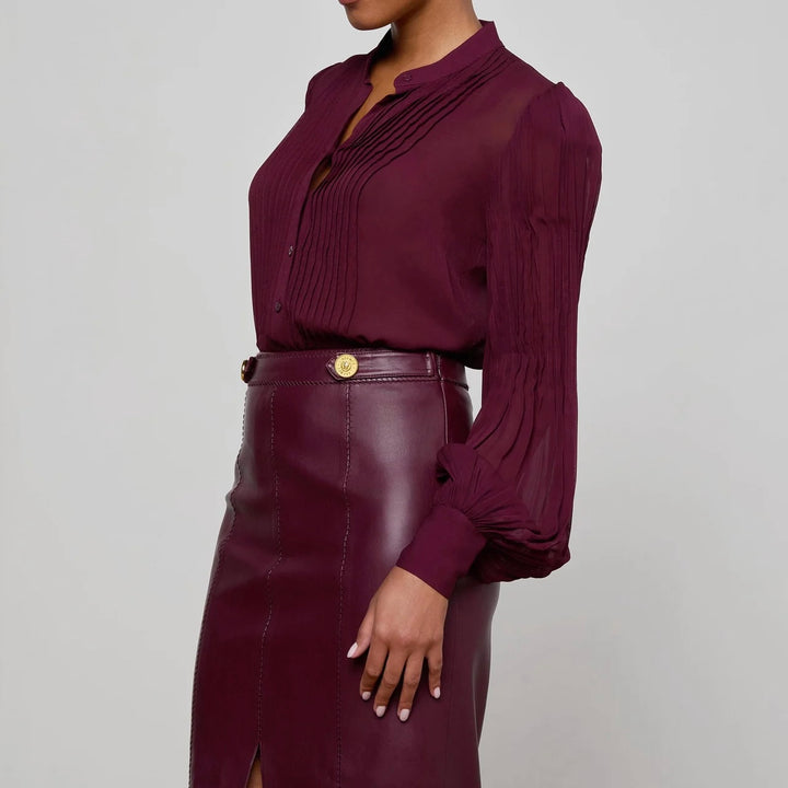 Dark Port Noor Pleated Blouse