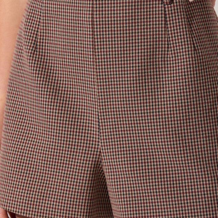 Brown Plaid Giselle Shorts