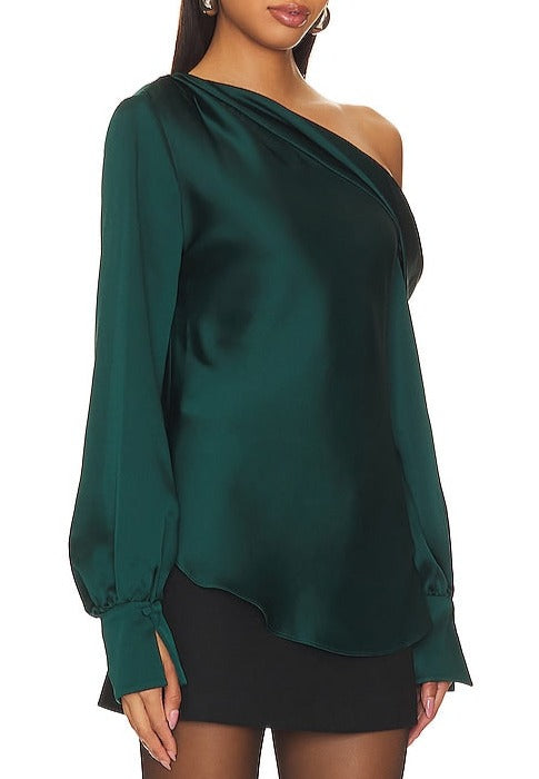 Emerald Alice One Shoulder Top
