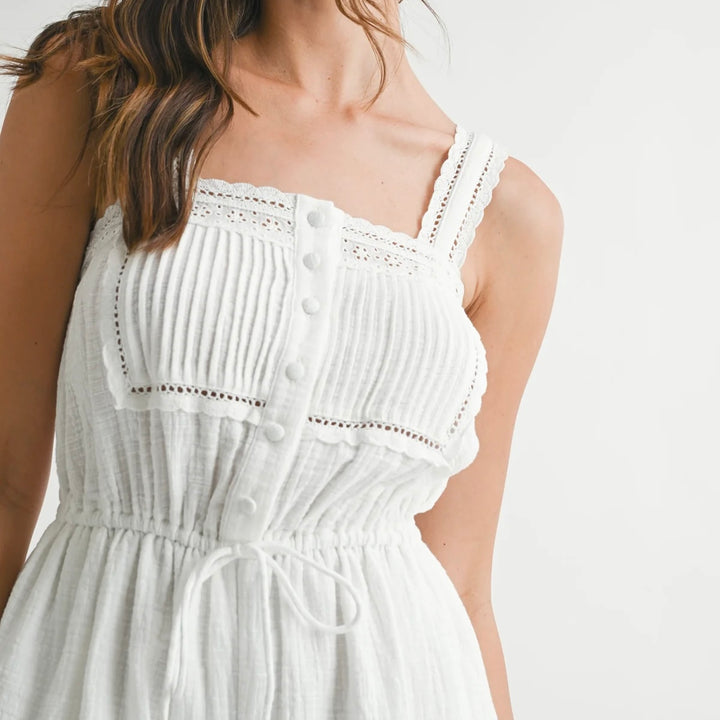 Savanna Lace Trim Romper