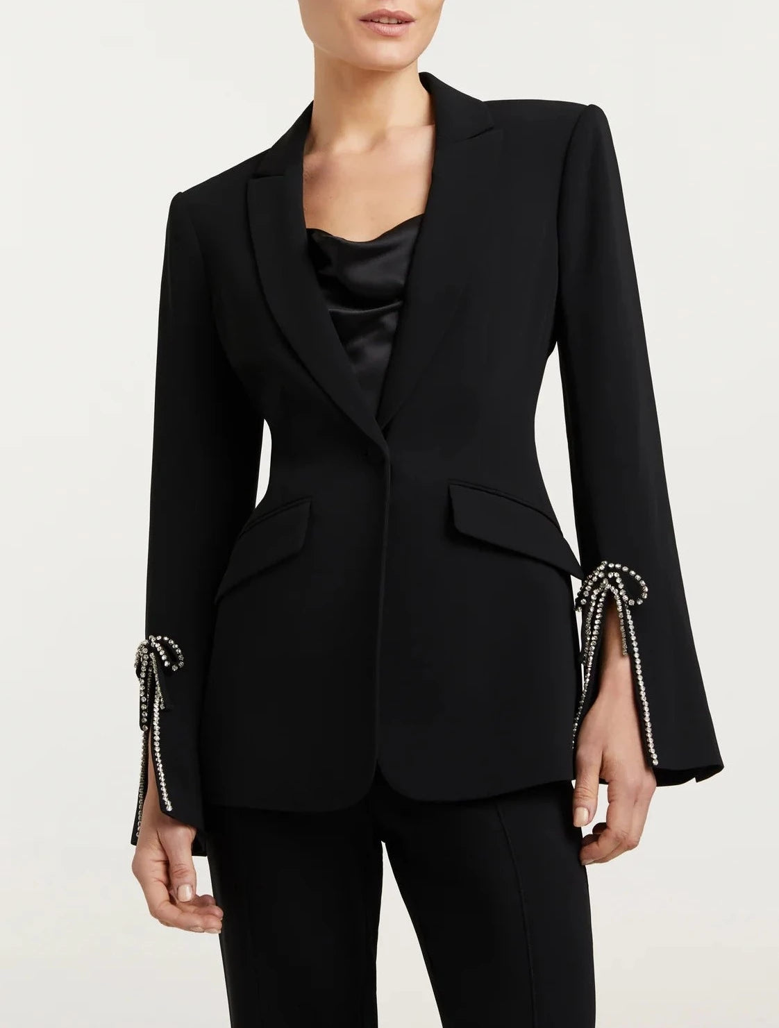 Jenna Rhinstone Sleeve Blazer Jenna Rhinstone Sleeve Blazer