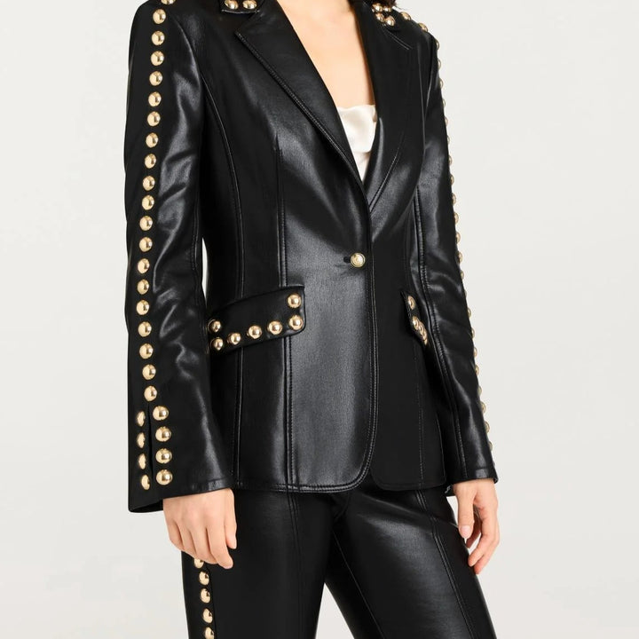 Black/Gold Studded Milly Jacket