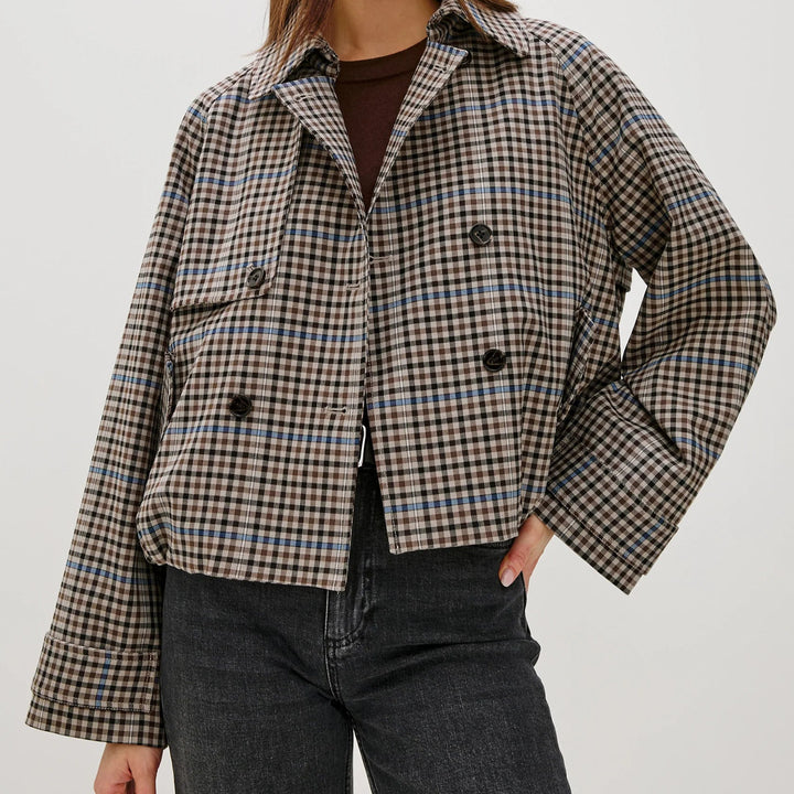 Mocha Check Jett Jacket