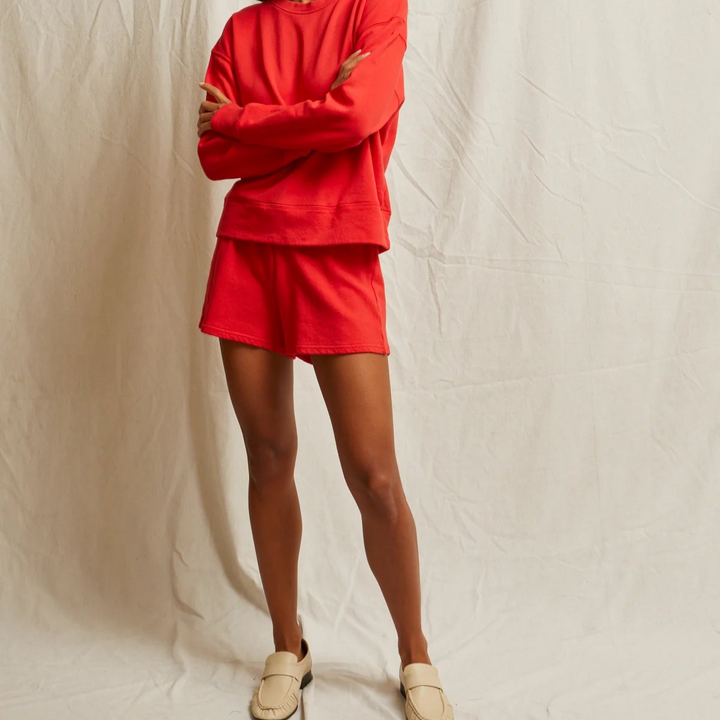 Poppy Red Layla French Terry Shorts
