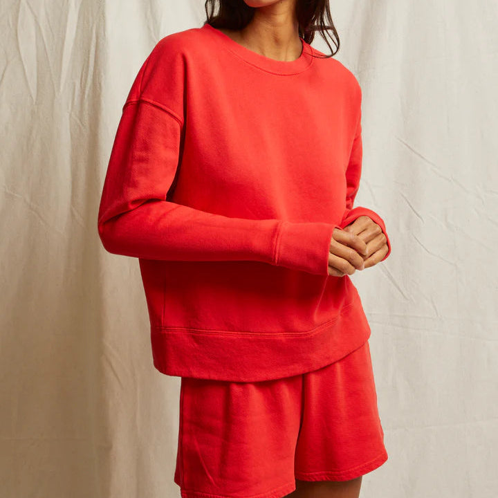 Poppy Red Layla French Terry Shorts