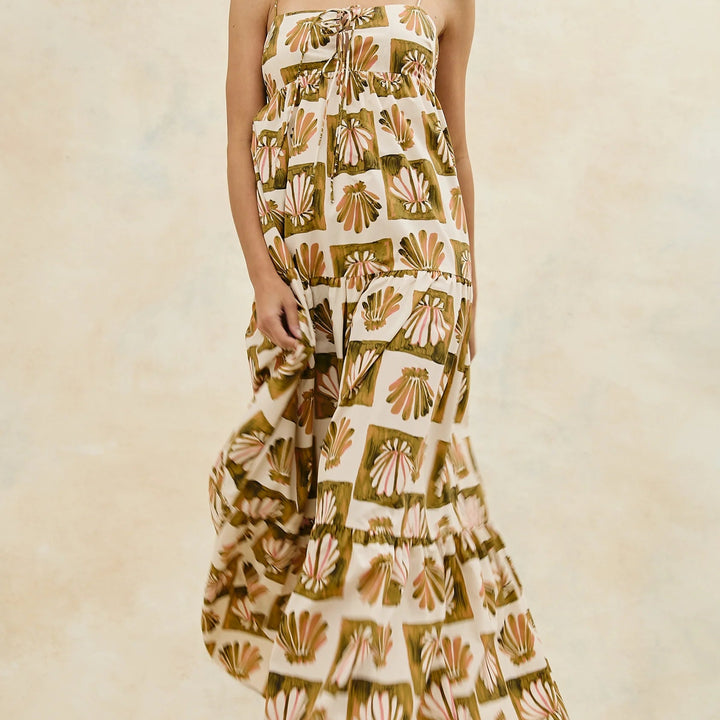 Checkered Shells Mica Maxi Dress