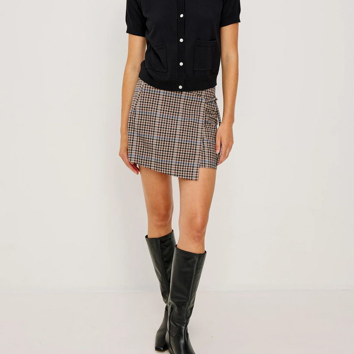 Mocha Check Nial Skirt