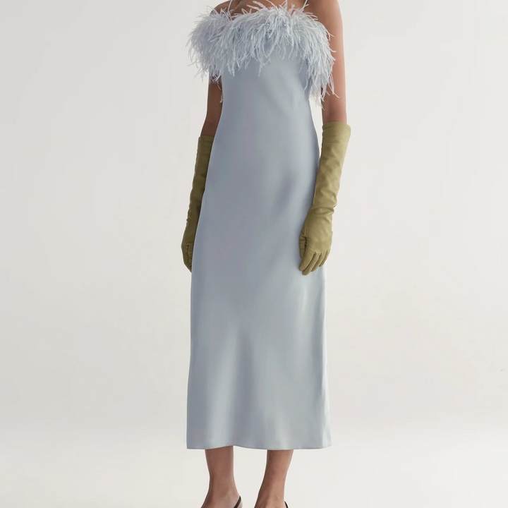 Slate Blue Odette Midi Dress