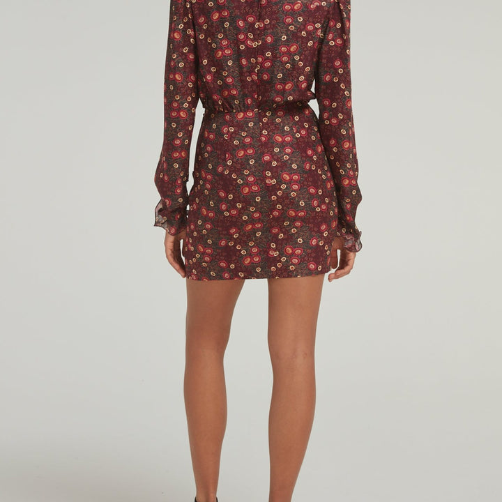 Dotted Wine Rina Dress