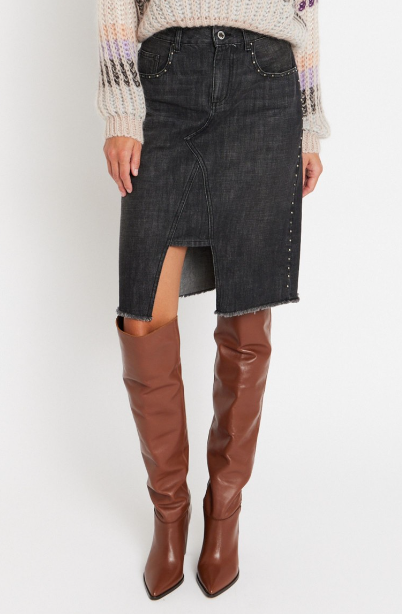 Washed Denim Skirt