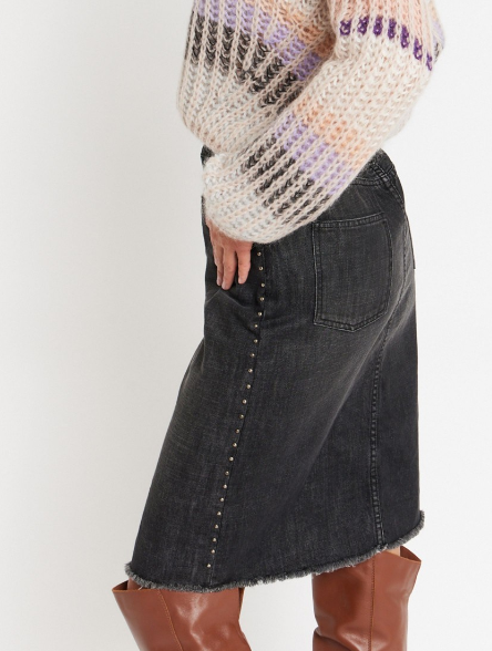 Washed Denim Skirt