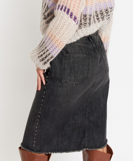 Washed Denim Skirt