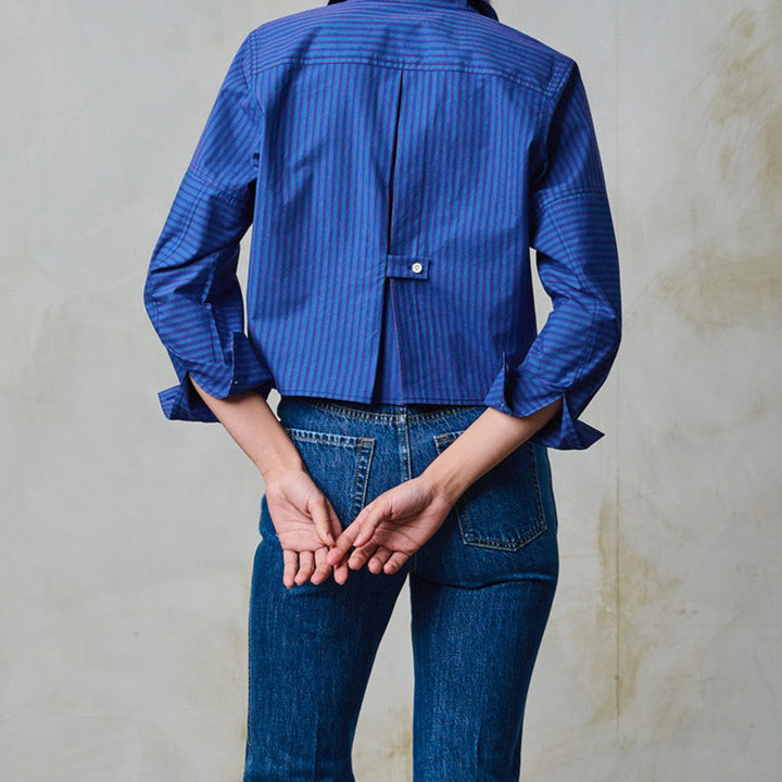Denim Wine Stripe Amita Top