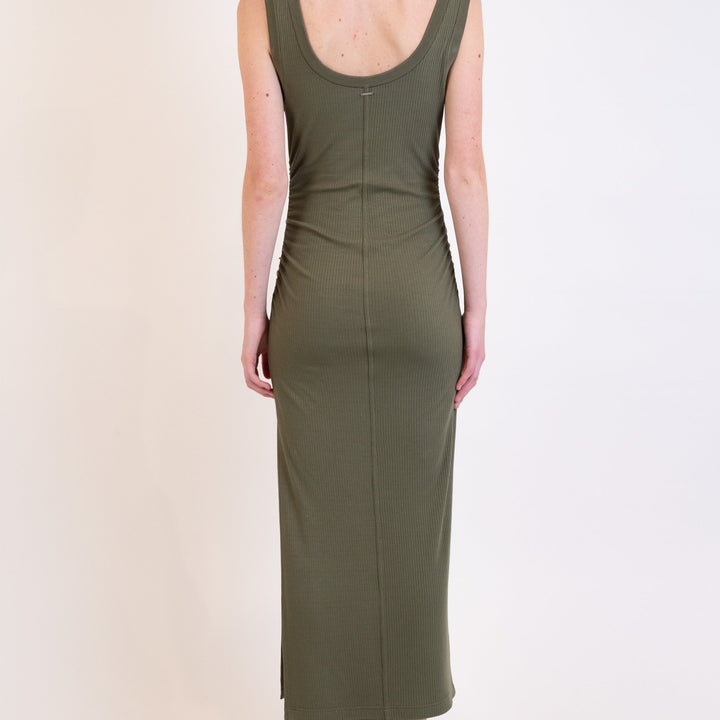 Army Green Trudy Midi Dress