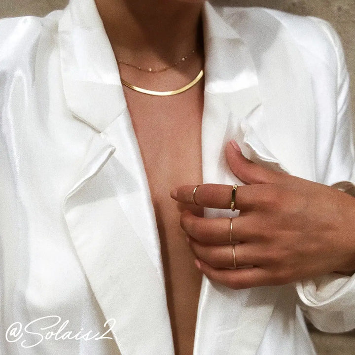 Gold Florence Herringbone Necklace