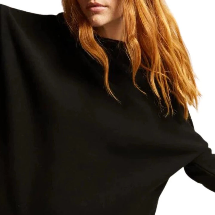 Black Fleece Mock Neck Sweatshirt